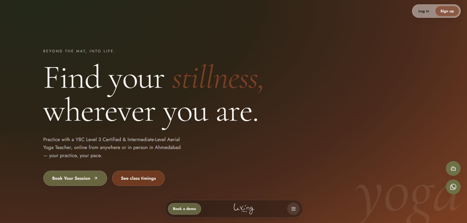 Living Yoga homepage