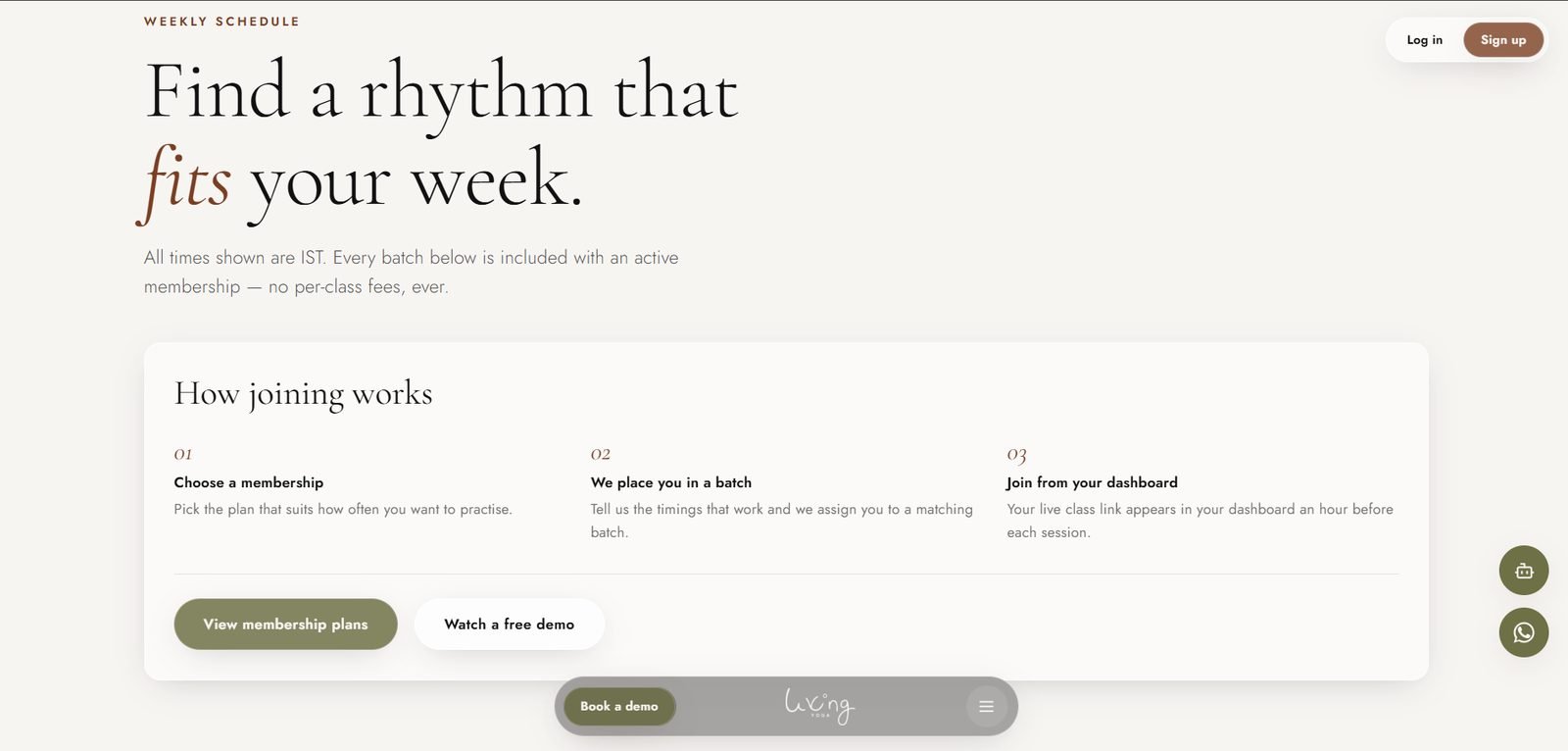 Living Yoga website screenshot 5