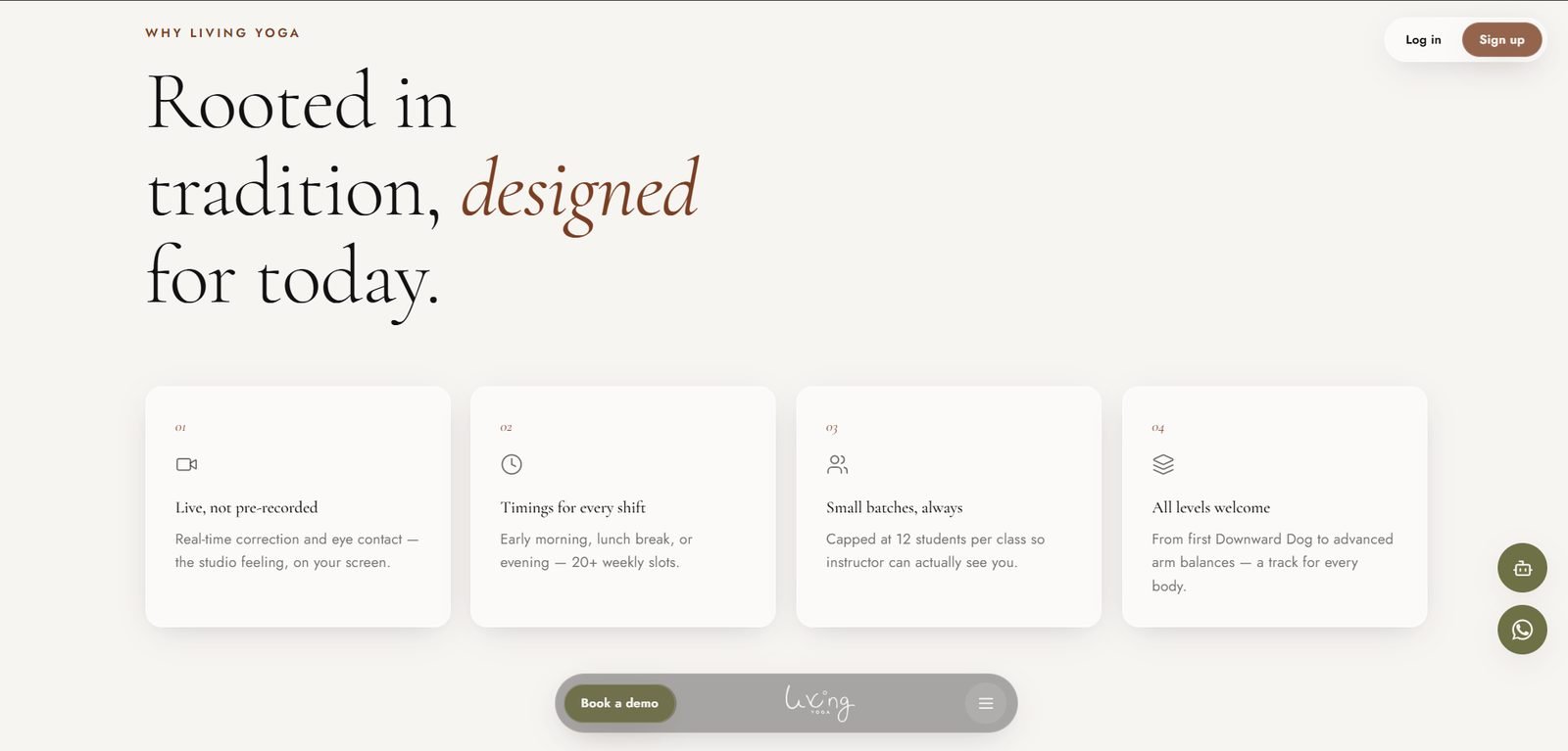 Living Yoga website screenshot 8