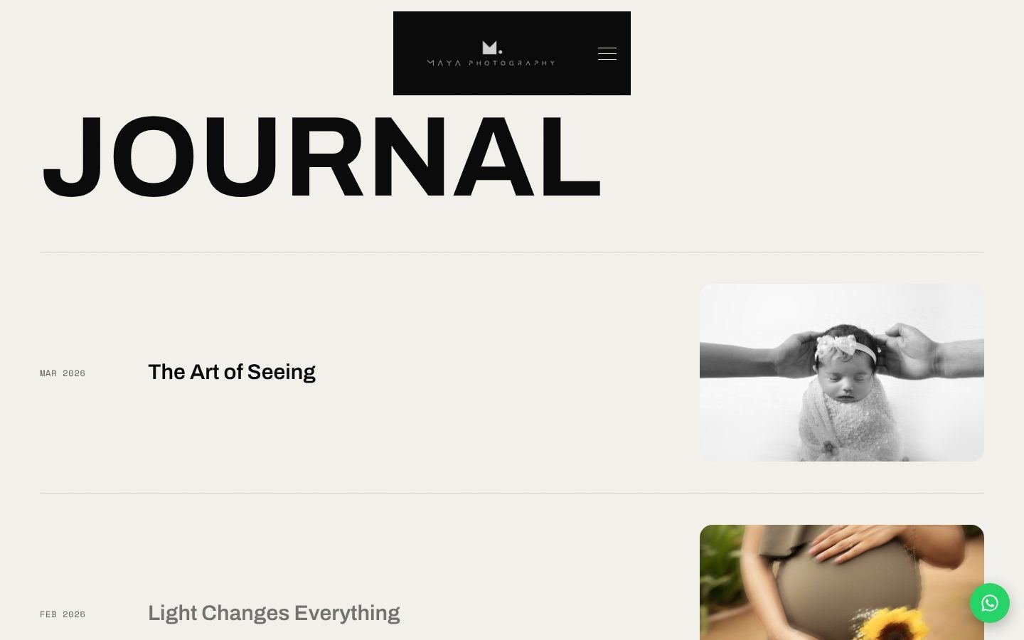Maya Photography journal index